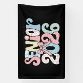 Senior Klas Van 2026 Bloemboog Afstuderen 26 Grad Spandoek (Verticaal)