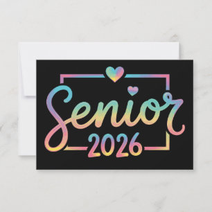 Senior Klas Van 2026 Tie Dye Afstuderen 26 Grad Aankondiging