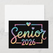 Senior Klas Van 2026 Tie Dye Afstuderen 26 Grad Aankondiging (Voorkant / Achterkant)