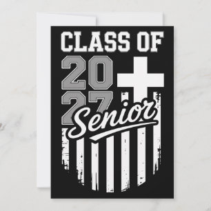 Senior Klas Van 2027 Christelijke Amerikaanse Vlag Aankondiging