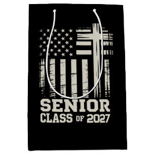 Senior Klas Van 2027 USA Vlag Kruis Christelijke G Medium Cadeauzakje