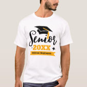 Senior klasse afstuderen jaarnaam t-shirt (Voorkant)