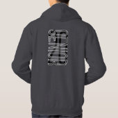 Senior Klasse van 2020 Logo Modern Zwart-wit Hoodie (Achterkant)