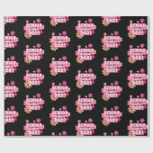 Senior Klasse van 2021 Afstuderen Roze Retro Patte Cadeaupapier (Vlak)