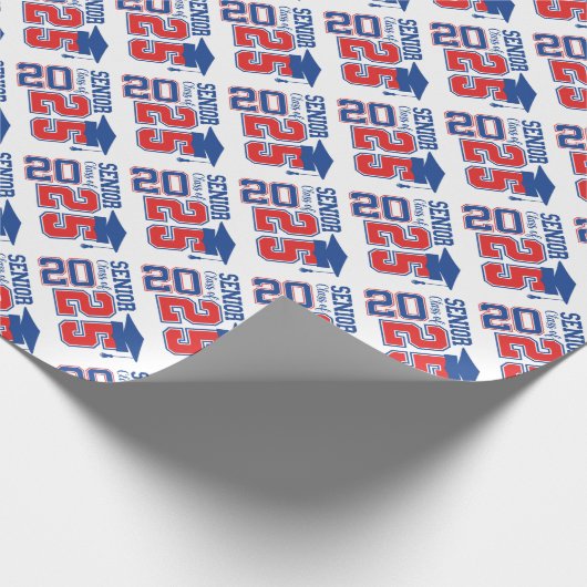 Senior Klasse van 2025 Afstuderen Design Cadeaupapier (Hoek)