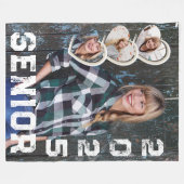 Senior Klasse van 2025 Afstuderen Foto Keepsake Fleece Deken (Voorkant (Horizontaal))