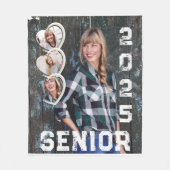 Senior Klasse van 2025 Afstuderen Foto Keepsake Fleece Deken (Voorkant)