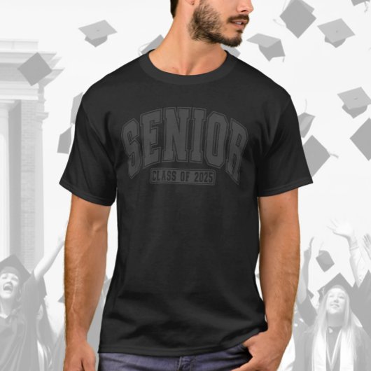 Senior Klasse van 2025 Bold Blackout T-shirt