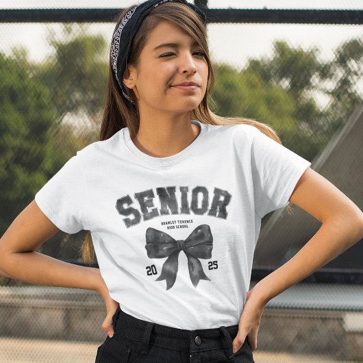 Senior klasse van 2025 Bow Afstuderen Jaar T-shirt