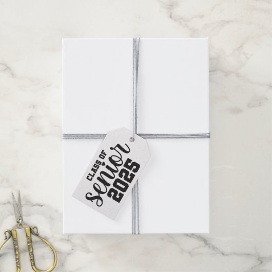 Senior klasse van 2025 cadeaulabel (Met Touw)