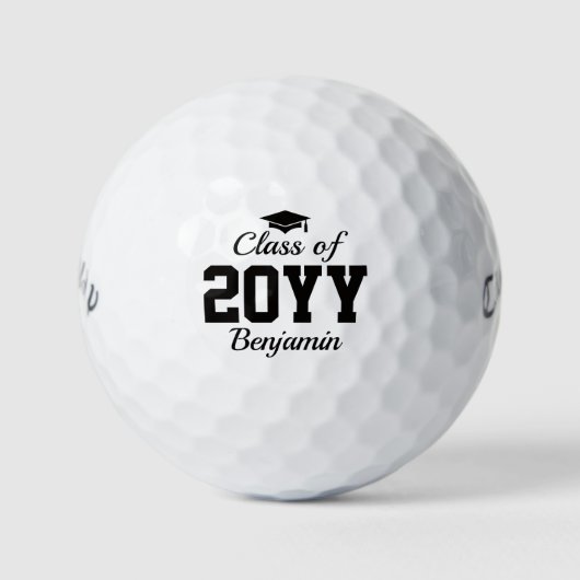 Senior Klasse van 2025 Gepersonaliseerd Afstuderen Golfballen (Voorkant)