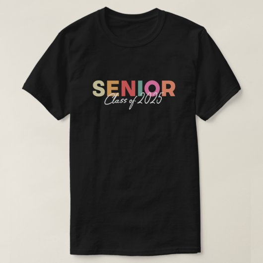 Senior klasse van 2025 Retro T-shirt (Design voorkant)