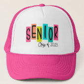 Senior klasse van 2025 Trucker Hat Pet (Voorkant)