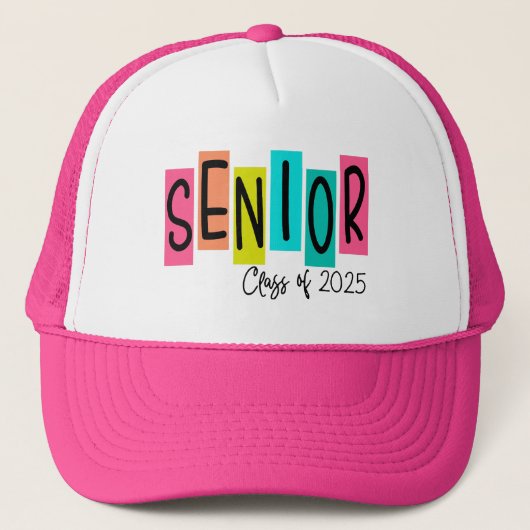Senior klasse van 2025 Trucker Hat Pet (Voorkant)