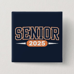 Senior klasse van 2025 vierkante button 5,1 cm