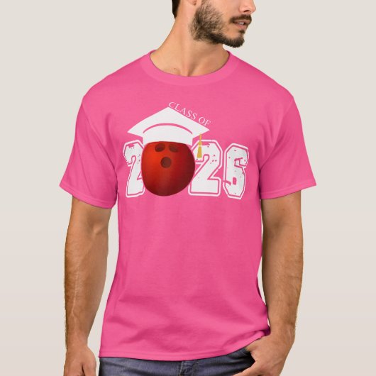 Senior klasse van 2026 Afstuderen Bowling Afstuder T-shirt (Voorkant)