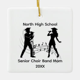 Senior koorband Moeder Muzieknotatie Keramisch Ornament