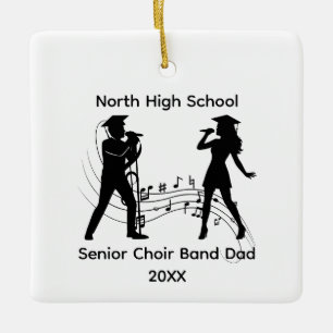 Senior Koorband Vader Muzieknotatie  Keramisch Ornament
