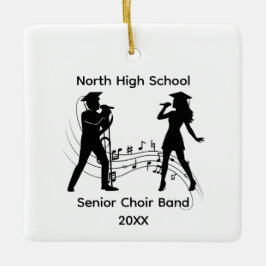 Senior koorbandmuzieknotities keramisch ornament