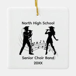Senior koorbandmuzieknotities keramisch ornament