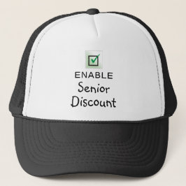 Senior Korting Activeren Grappige Quote Zwarte Hoe Trucker Pet