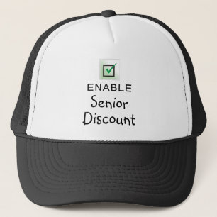 Senior Korting Activeren Grappige Quote Zwarte Hoe Trucker Pet