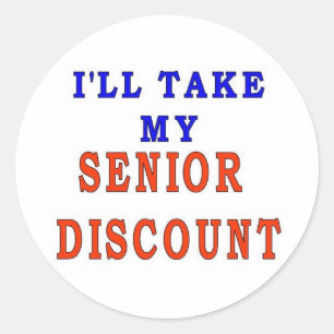 SENIOR KORTING RONDE STICKER