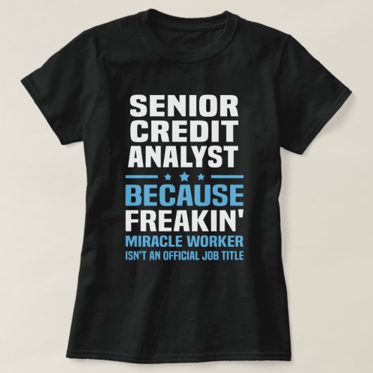 Senior kredietanalist t-shirt (Design voorkant)