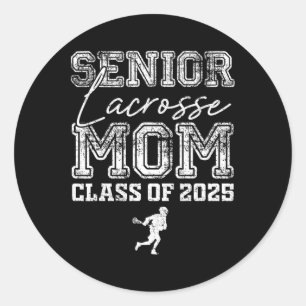 Senior Lacrosse Mom CL van 2025 Afstuderen Lacross Ronde Sticker