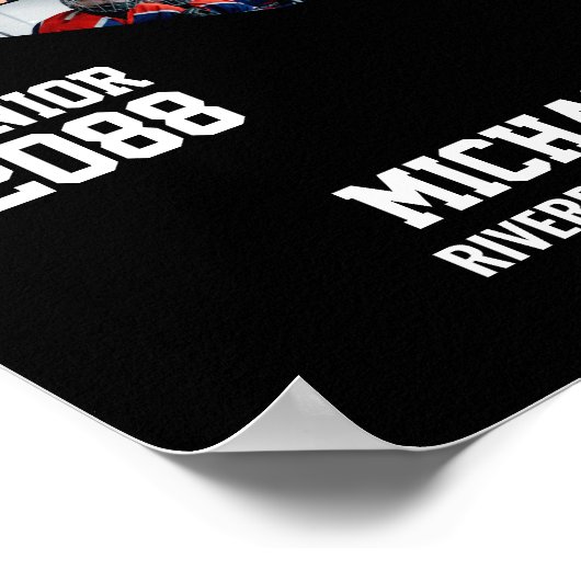 Senior Lacrosse Player Custom Photo Collage Poster (Hoek)