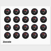 Senior Lacrosse Uncle CL 2025 Afstuderen Lacrosse Ronde Sticker (Vel)