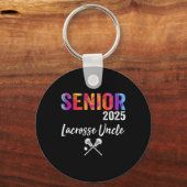 Senior Lacrosse Uncle CL 2025 Afstuderen Lacrosse  Sleutelhanger (Voorkant)