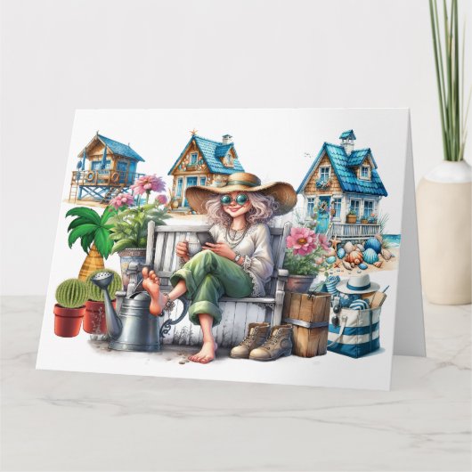 senior lady - Zie binnen - Kaart (Voorkant)