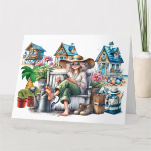  senior lady - Zie binnen - Kaart