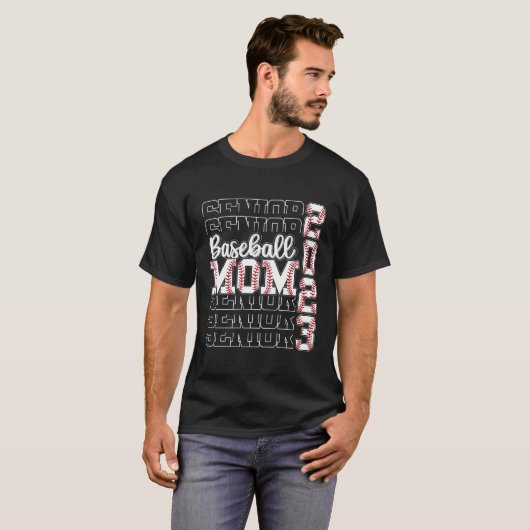 Senior mam 2023 honkbalklasse van 2023 Afstuderen T-shirt (Voorkant volledig)