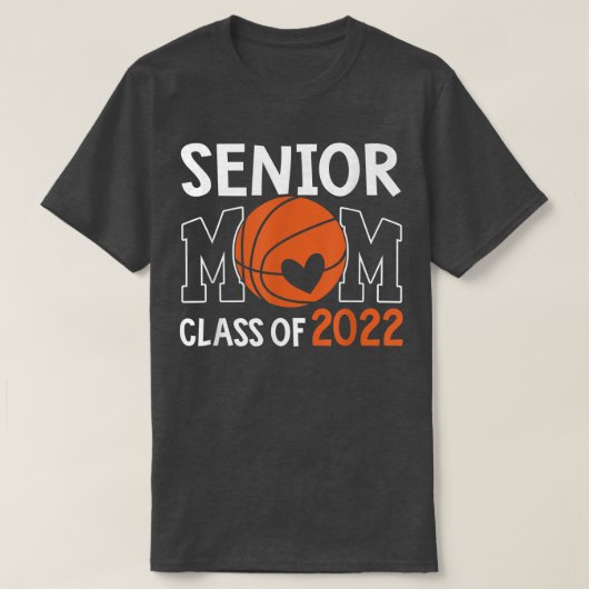 Senior mam Class of 2022 Basketball Ma Afstuderen T-shirt (Design voorkant)