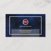 Senior Manager Velvet Blue Grunge Visitekaartje (Achterkant)