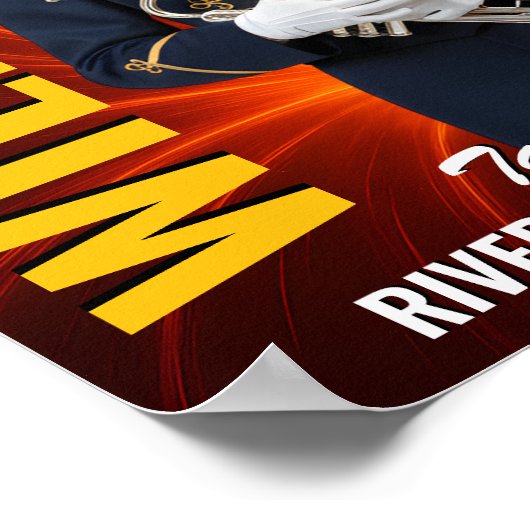 Senior Marching Band Custom Portrait Photo Sports Poster (Hoek)