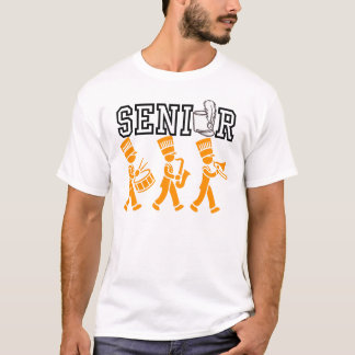 Senior Marching Band met oranje silhouet T-shirt