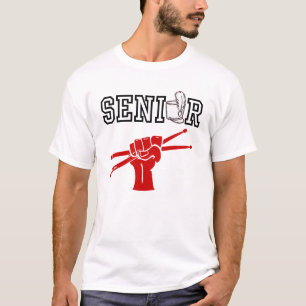 Senior Marching Band met Rode Drumstokken T-shirt