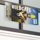 Senior Marching Band Team Custom Sports Photo Spandoek (Buitenkant Gebouw)