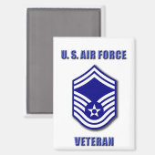 Senior Master Sergeant USAF-magneet Magneet (Voorkant / Achterkant)