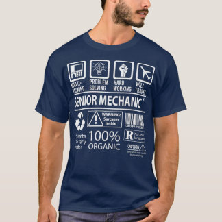 Senior Mechanic MultiTasking Certified Job Gift IT T-shirt