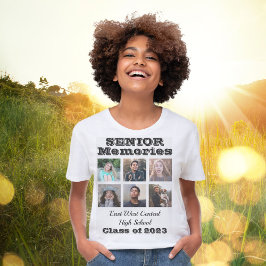Senior Memories Class Jaar Fotocollage Tri-Blend Shirt