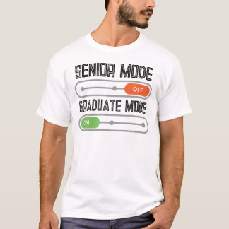 Senior-modus: UIT – Afstuderen modus: AAN T-shirt