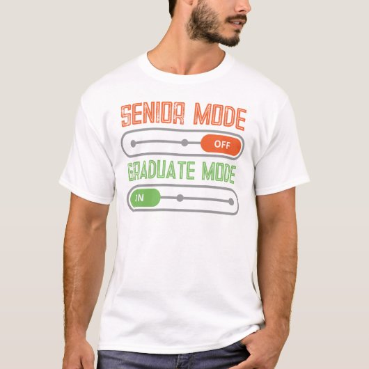 Senior-modus: UIT – Afstuderen modus: AAN T-shirt (Voorkant)