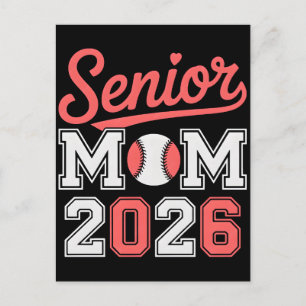 Senior Moeder 2026 Honkbal Trots Familie Sportshir Feestdagenkaart