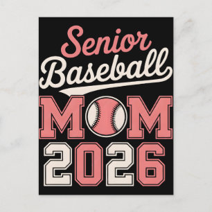 Senior Moeder 2026 Honkbal Trots Familie Sportshir Feestdagenkaart