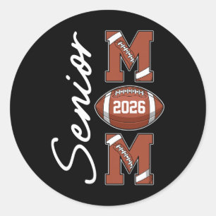 Senior Moeder Cl Van 2026 Afstuderen 26 Trots Voet Ronde Sticker