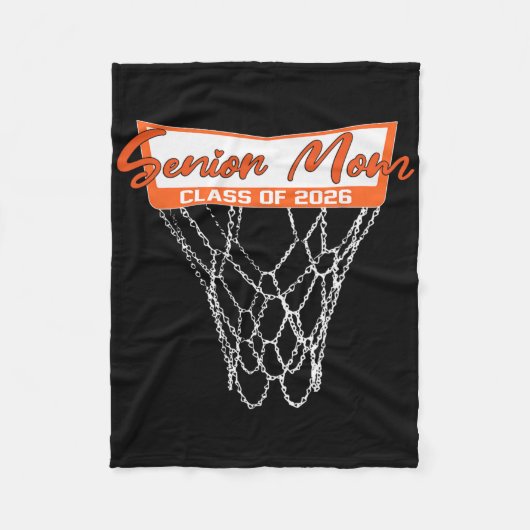 Senior Moeder Cl Van 2026 Basketbal Net Afstudeer Fleece Deken (Voorkant)